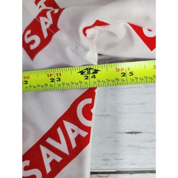 Weekend Warrior 'Savage' Button Down Casual Short Sleeve Men's Shirt Size Large - Picture 6 of 9